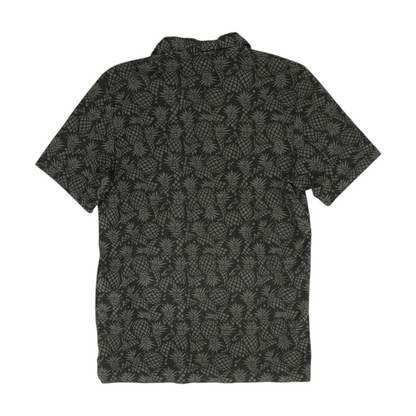 Black Graphic Short Sleeve Polo