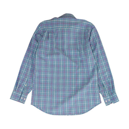 Blue Plaid Long Sleeve Button Down