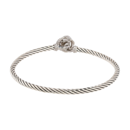 Sterling Silver Diamond Bangle Bracelet