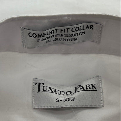 Vintage White Solid Long Sleeve Button Down