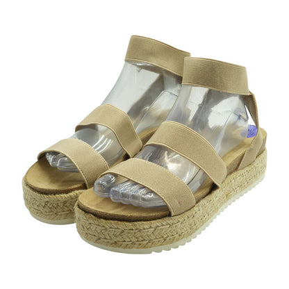 Beige Platform Sandals