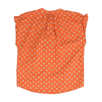 Orange Abstract Blouse