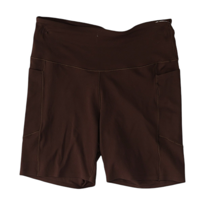 Brown Solid Active Shorts