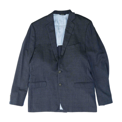 Blue Long Solid Sport Coat