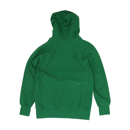 Green Solid Hoodie Pullover