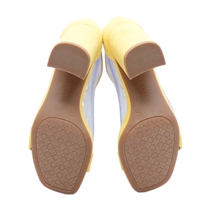 Yellow Block Heels