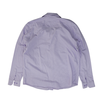 Purple Houndstooth Long Sleeve Button Down