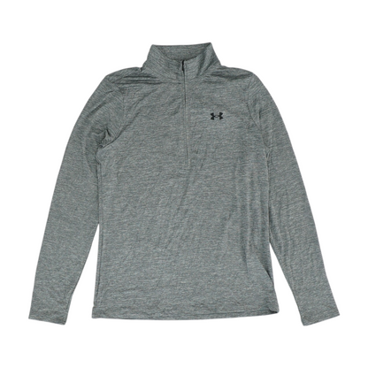 Gray Solid 1/4 Zip Pullover