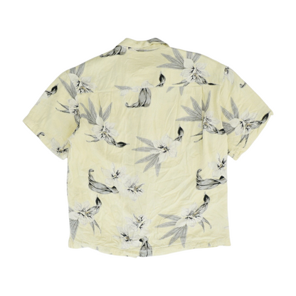 Vintage Yellow Tropical Short Sleeve Button Down