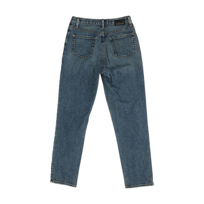 Blue Mid Rise Slim Leg Jeans