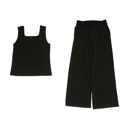 Black Solid Pant Set