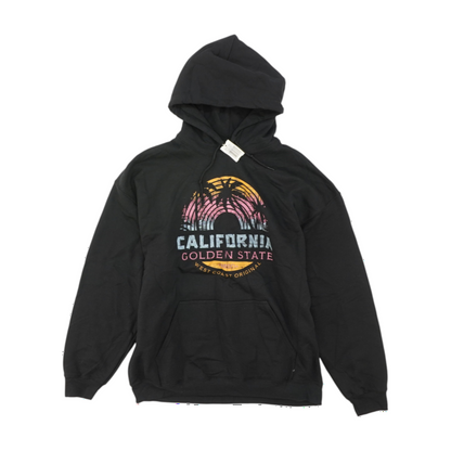 Black Solid Hoodie Pullover