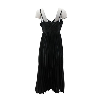 Black Solid Maxi Dress