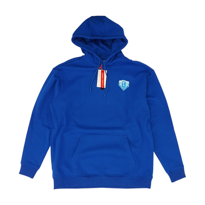 Blue Solid Hoodie Pullover