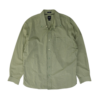 Olive Check Long Sleeve Button Down