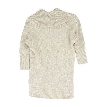 Gold Solid Cowl Neck Sweater