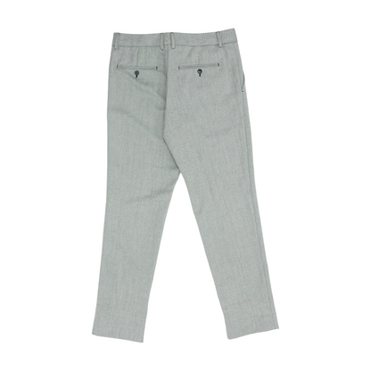 White Chevron Regular Pants