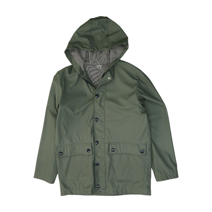Gray Solid Rain Jacket