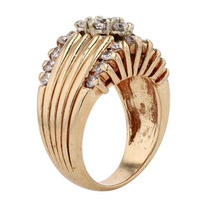 1 ctw 14K Yellow Gold Diamond Statement Ring