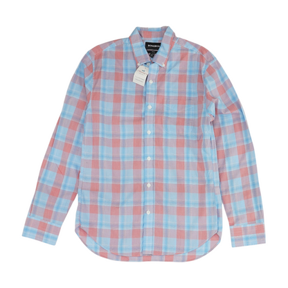 Blue Plaid Long Sleeve Button Down