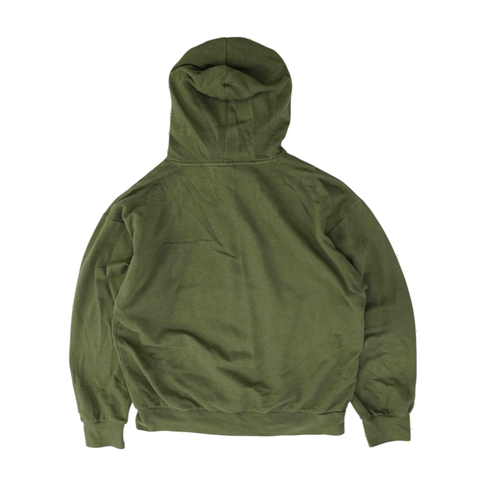 Green Solid Hoodie Pullover