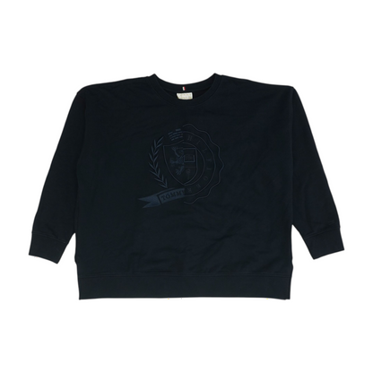 Navy Solid Sweatshirt Pullover