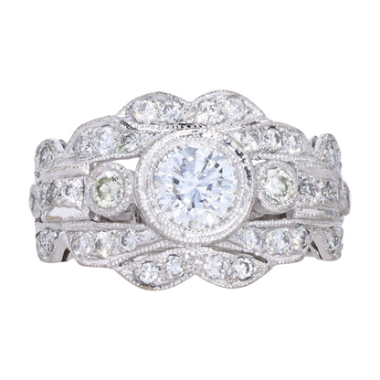 1 1/3 ctw 18K White Gold Diamond Fashion Ring