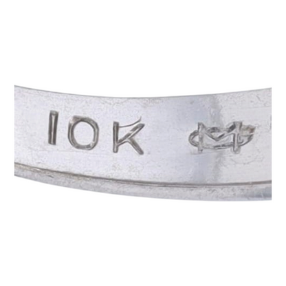 10K White Gold Blue Stone Fashion Ring