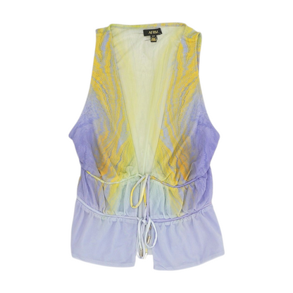 Multi Tie-Dye Cropped Blouse
