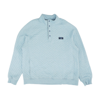 Blue Solid 1/4 Zip Pullover