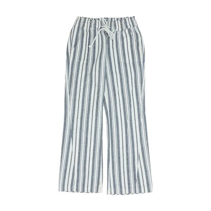 Blue Striped Regular Pants