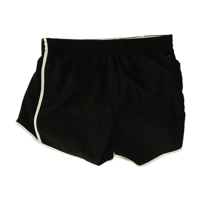 Black Solid Active Shorts