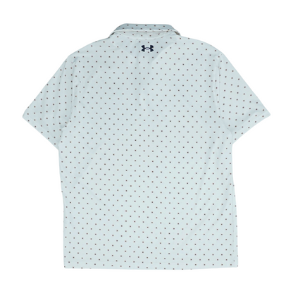 White Print Short Sleeve Polo