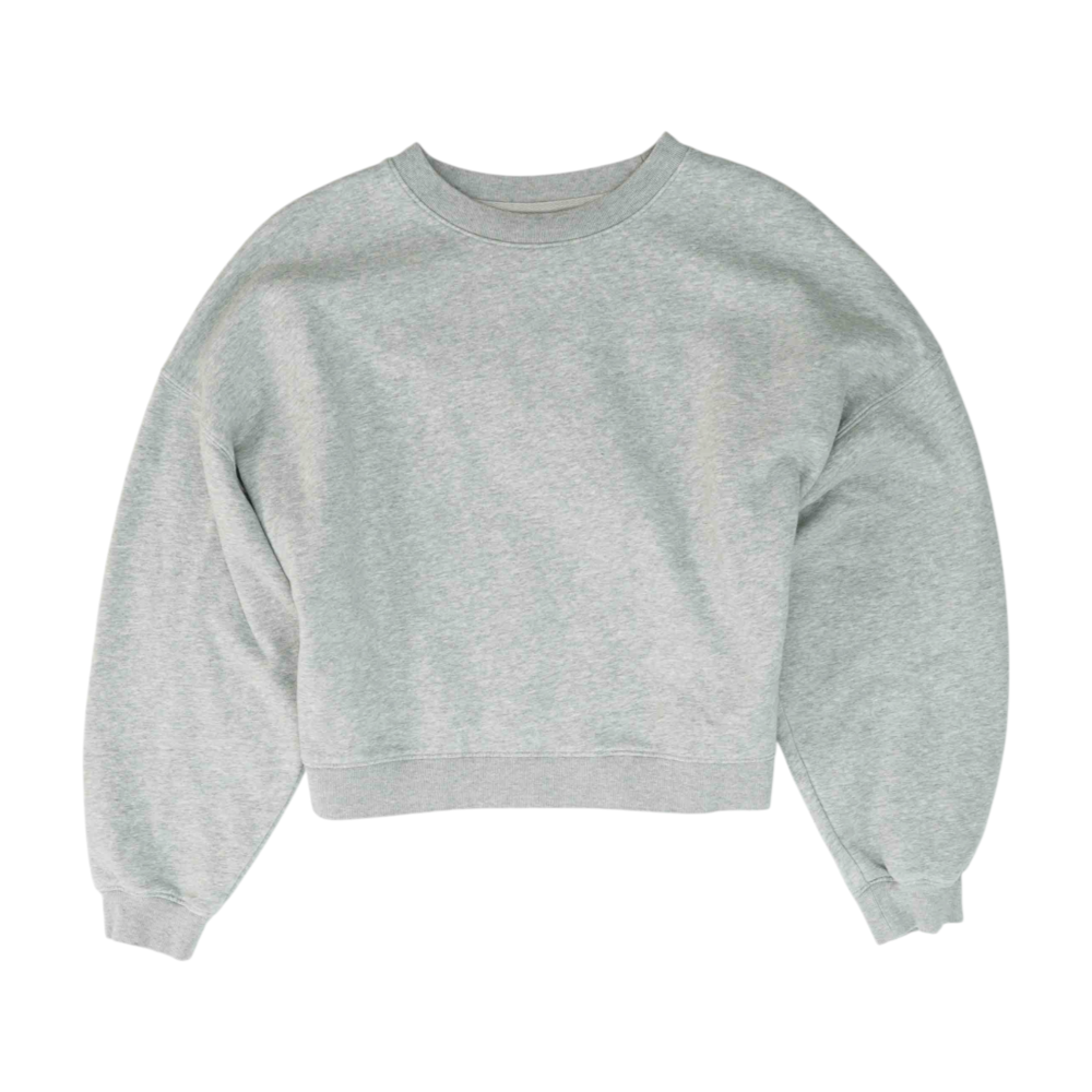 Gray Solid Sweatshirt Pullover