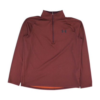 Maroon Solid 1/4 Zip Pullover