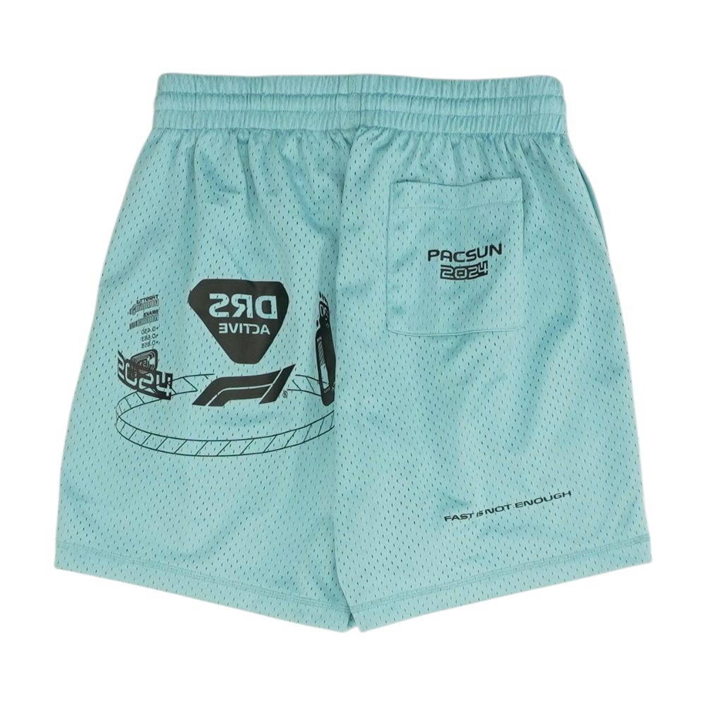 Blue Graphic Active Shorts