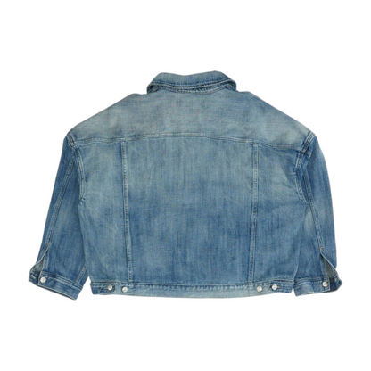 Blue Solid Denim Jacket
