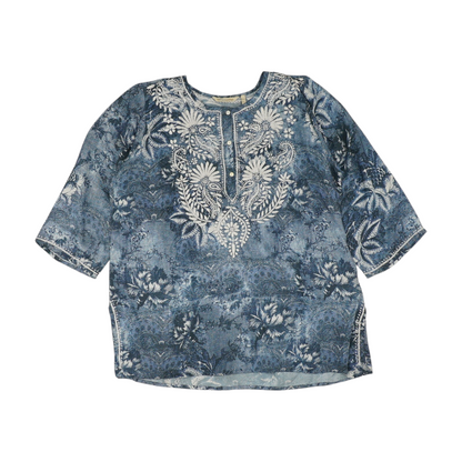 Blue Plus Floral Blouse