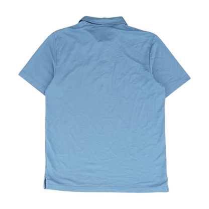 Blue Striped Short Sleeve Polo
