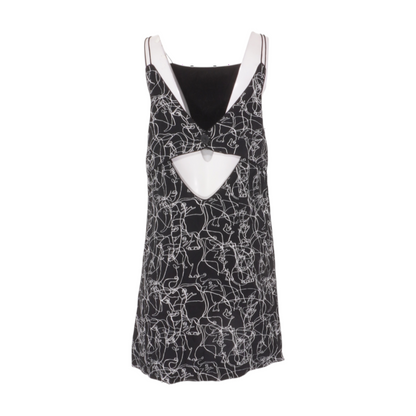 Black Abstract Mini Dress