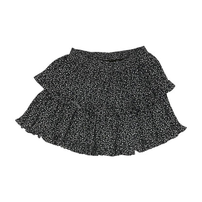 Black Floral Mini Skirt
