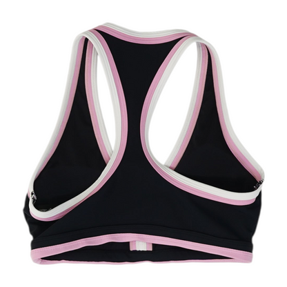 Black Color Block Swim Top