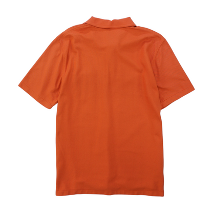 Orange Solid Short Sleeve Polo