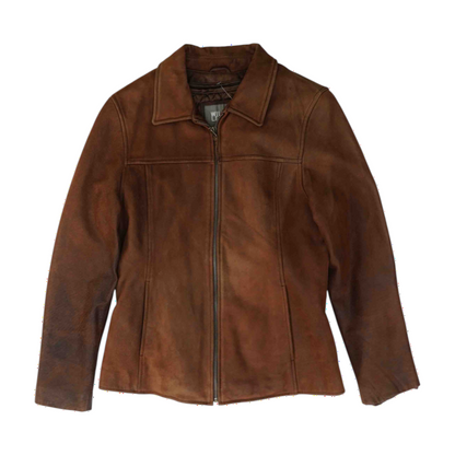 Wilson's Leather Brown Solid Leather Jacket – Image 1
