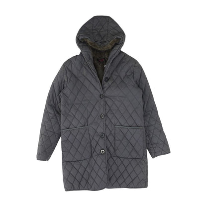 Gray Solid Puffer Jacket