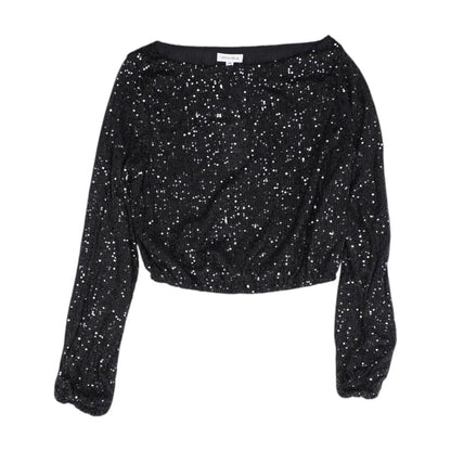 Black Sequin Blouse