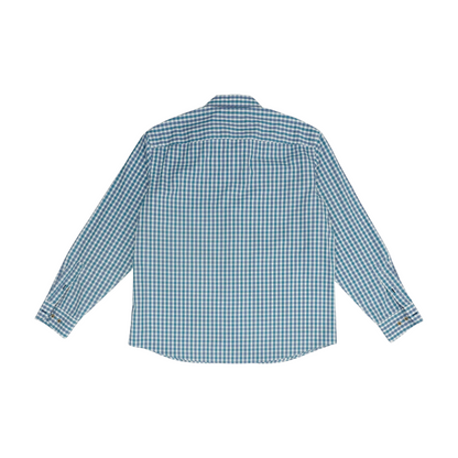 Blue Plaid Long Sleeve Button Down