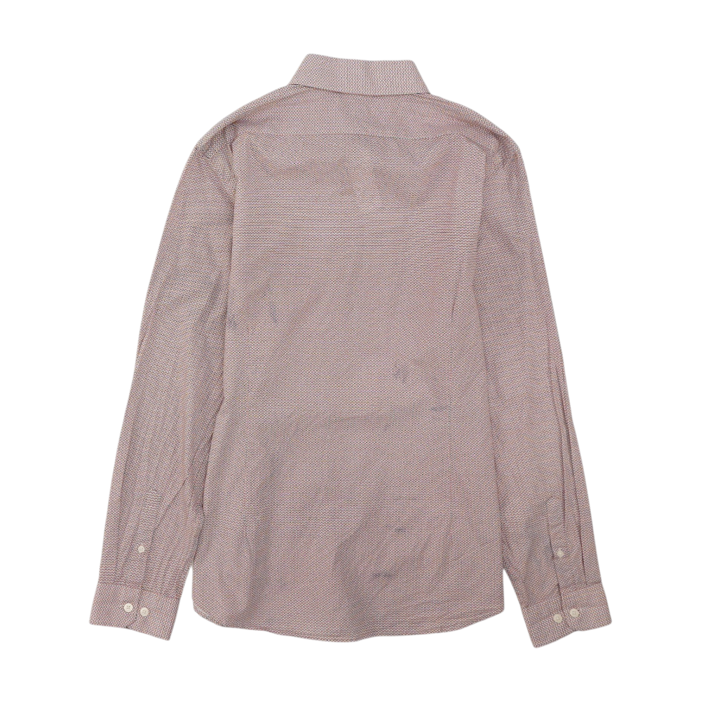 White Polka Dot Long Sleeve Button Down