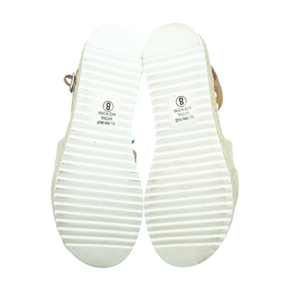 Beige Wedged Sandals