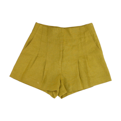 Mustard Solid Chino Shorts
